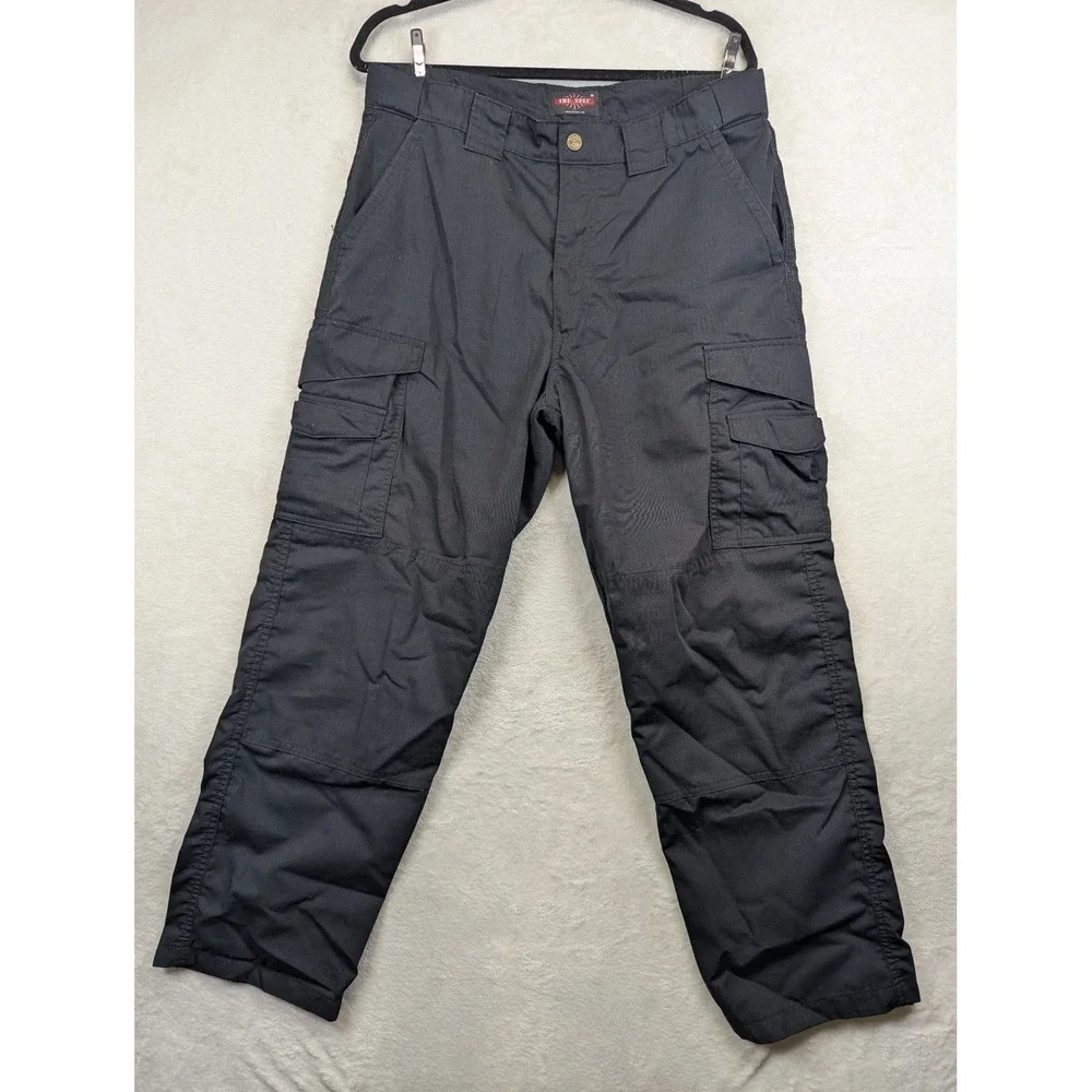 TRU-SPEC 24-7 Tactical Cargo Pants Mens 34 Black Ripstop Military Work Utility